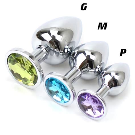 Plug Anal em Aço inox Polido com Detalhe de Joia na Base P.M.G gs39 | Shopee Brasil