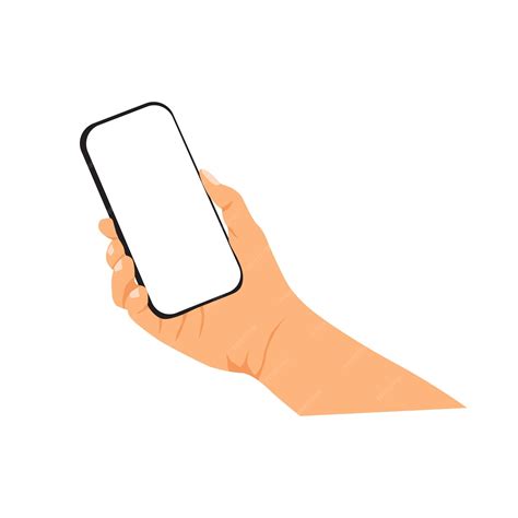 Premium Vector | Vector illustration of person holding smart phone hand ...