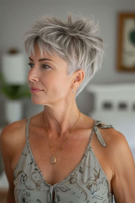Effortless Shortcuts Hairstyle Ideas | Edgy short grey haircuts, Short ...