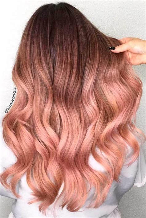 Rose Gold Hair Ombre Blonde