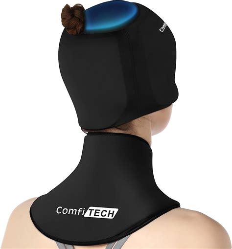 ComfiTECH Cold Cap with Top Coverage & Neck Ice Pack Wrap, Head ...