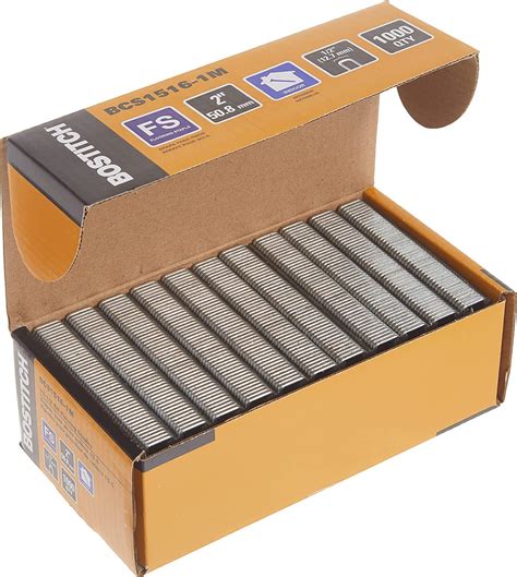 BOSTITCH Flooring Staples, Hardwood, 15-1/2 GA, 2-Inch, 1000-Piece