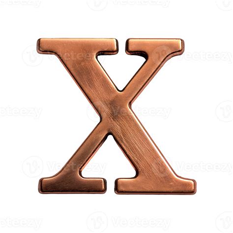 Copper Outline Letter X Symbol isolated on transparent background 46823657 PNG - Letter X Symbol