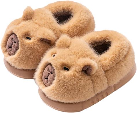 Amazon.com: Capybara Slippers Interesting Cute Furry Animals Slippers ...