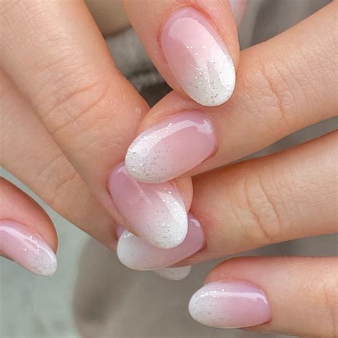 French ombre nails with glitter - 37 manicure ideas not just for Christmas