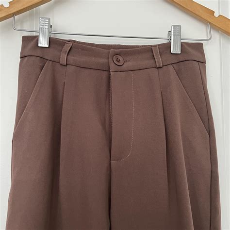 Yesstyle dark brown trouser pants (small) Material... - Depop
