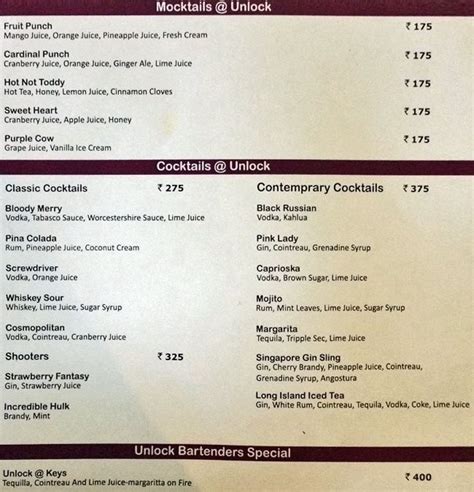 Keys Cafe Menu, Menu for Keys Cafe, Keys Hotel Pimpri, Pune, Pune
