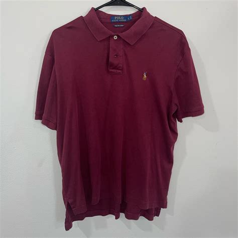 Ralph Lauren Men's Burgundy Polo-shirts | Depop