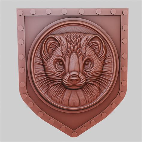 3D file Weasel Animal Wall Art Weasel Animal Bust for CNC Router Laser ...