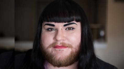 Download Embracing Natural Uniqueness: Hairy Woman with Defined Facial Beard Wallpaper ...