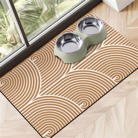 Amazon.com: Dog Food Mats for Floors, Absorbent Dog Bowl Mat for Food ...