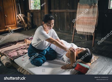 Massage Spa Relaxing Treatment Office Syndrome Stock Photo 2189890183 ...