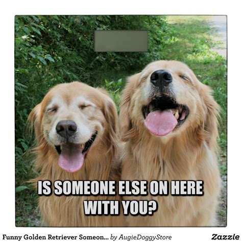 Funny Golden Retriever Someone Else On Here Bathroom Scale | Zazzle.com ...