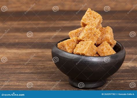 Unrefined Cubed Brown Cane Sugar Crystals - Saccharum Officinarum Stock ...