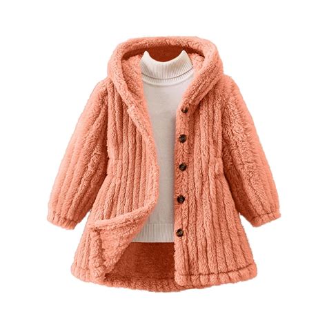 Children's Boys Girls Sherpa Jackets Winter Fleece Padded Warm Soft ...