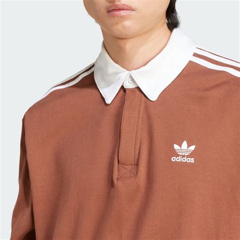 Men's Clothing - Adicolor Rugby Polo Shirt - Brown | adidas Egypt