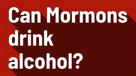 Can Mormons drink alcohol? - YouTube