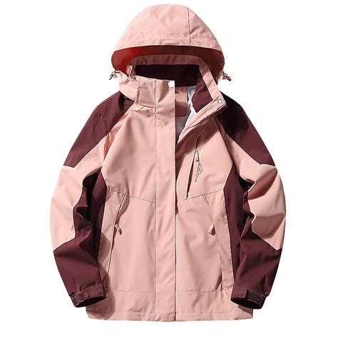 Kmdttou Waterproof Rain Jacket Women Lightweight Windbreaker Thermal ...