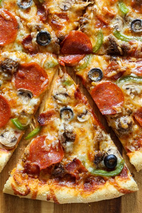 Thin Crust Supreme Pizza • Baked by Rachel