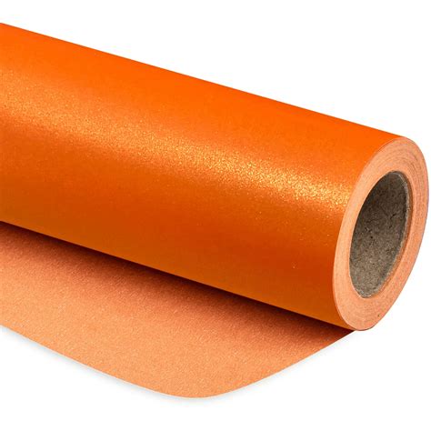 Amazon.com: RUSPEPA Orange Matte Wrapping Paper - Solid Color Pearly ...