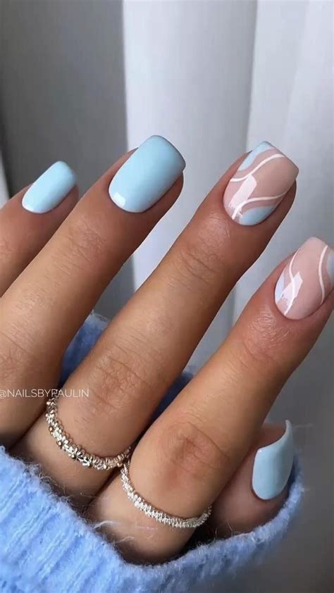 Summer nails light blue inspo – Artofit