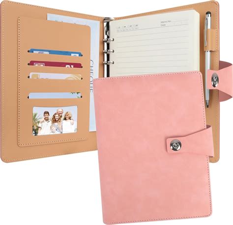 A5 Ring Binder Notebook,Skycase Leather 6 Ring A5 Binder with A5 Refill ...