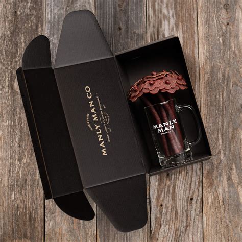 Beef Jerky Flowers + Beer Mug "Vase" 🥩 // Manly Man Co® - Manly Man Co.