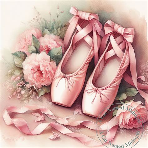 Watercolor Ballet Shoes Clipart Bundle Pink Ballet Shoes Clip Art ...
