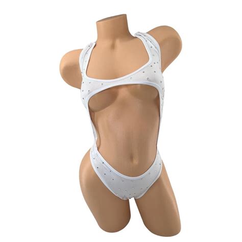 Women's White Swimsuit-one-piece | Depop