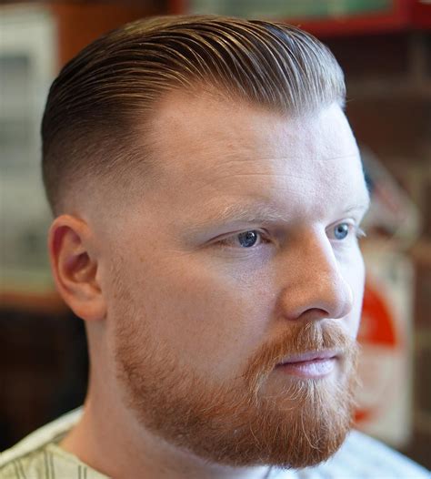 Slicked Back + Low Fade - Men's Haircuts | Men fade haircut short ...