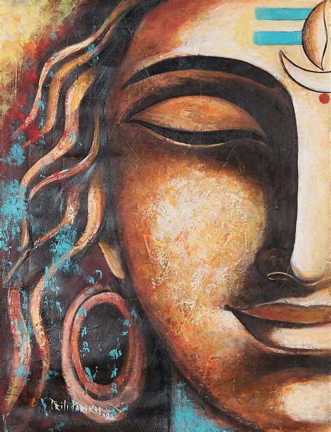 Abstract Hindu God Painting - painting of lord shiva