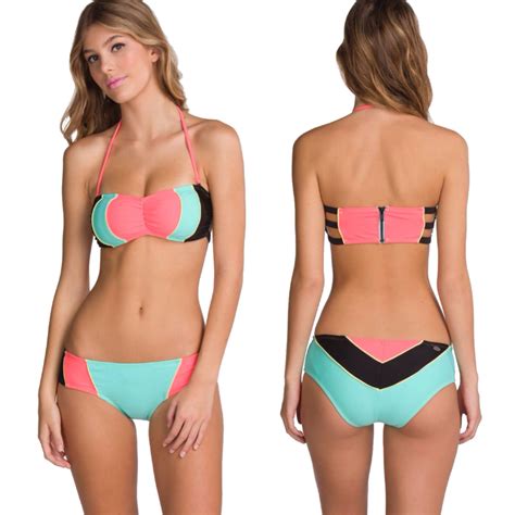 Dreaming of summer days in this color block bathing suit (29.99 each ...