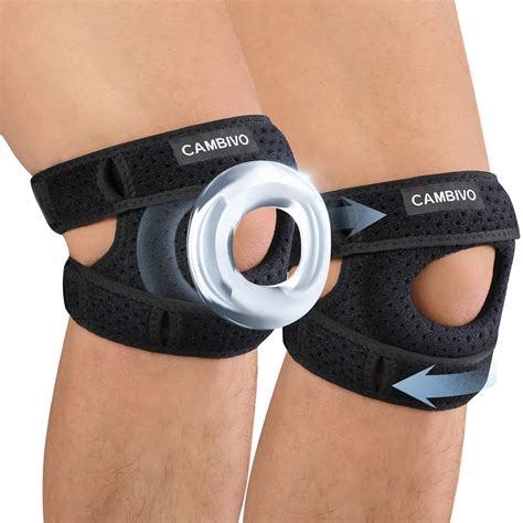 Amazon.com: CAMBIVO 2 Pack Patella Knee Braces for Knee Pain, Dual ...