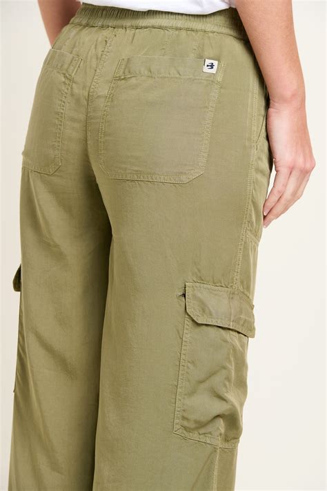 Women's Khaki Wide Leg Side Pocket Trouser | Brakeburn
