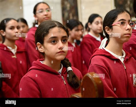 Bethlehem, West Bank. 05th Mar, 2025. Palestinian Catholic students ...