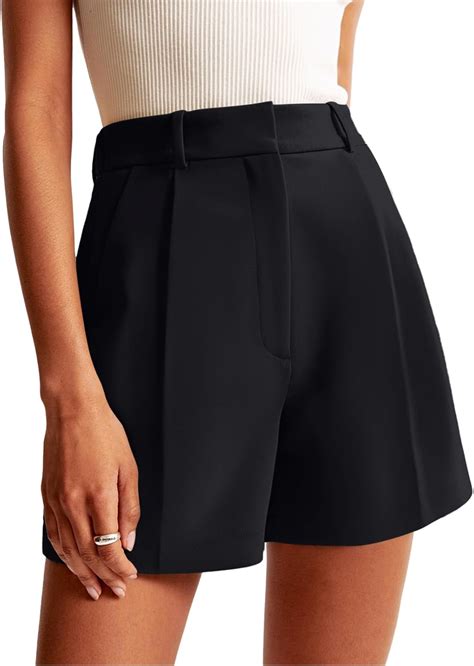 NIMIN Shorts for Women High Waisted Dressy Tailored Work Shorts Pleated ...