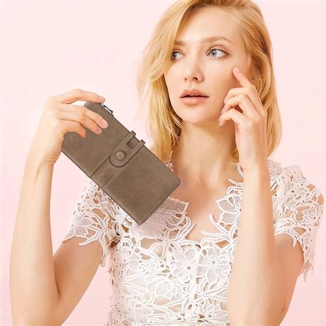 Дамско портмоне Roulens, RFID защита, 13 слотра за карти, 10 x 3 x 19 ...