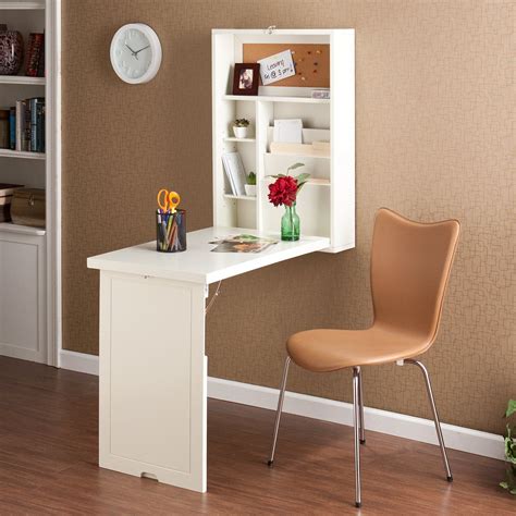Fold-Out Convertible Desk - Antique White | Fold out desk, Home office ...