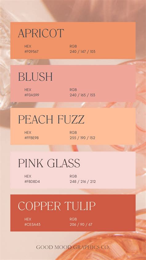Peach fuzz contrasting color palette pantone color of the year 2024 ...
