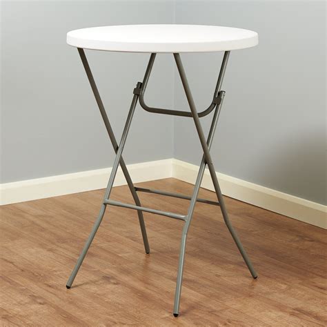 Dia 32inch 110cm High Tabletop Round Plastic Bar Height Folding Table ...