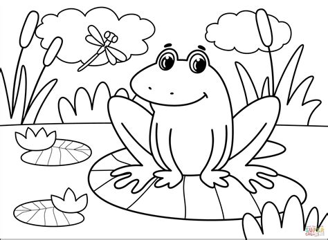 Frog coloring page | Free Printable Coloring Pages