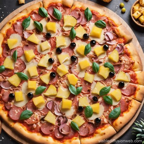 Pineapple Pizza | Stable Diffusion Online