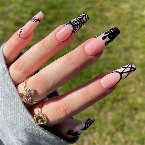 15 Unique Halloween French Tip Nail Ideas