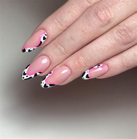 30+ Fantastic Ideas for Cow Print French Tip Nails - Nail Designs Daily ...
