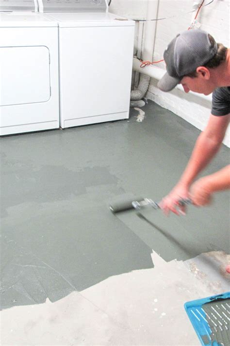 Nothing But Paint! Laundry Room Makeover: Painted Concrete Floors ...