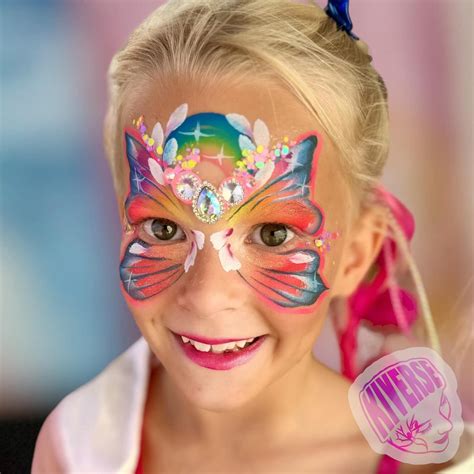 Kiverse Face Painting on Instagram: "Rainbow butterflies are always ...
