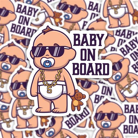 Cool Baby On Board Sticker - CustomKings