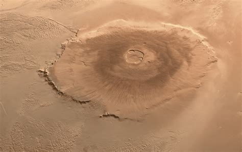 The tallest mountain in the solar system could have been an island surrounded by water