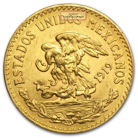 1919 Mexican Gold 20 Pesos Coin - Extra Fine - Sku 83575