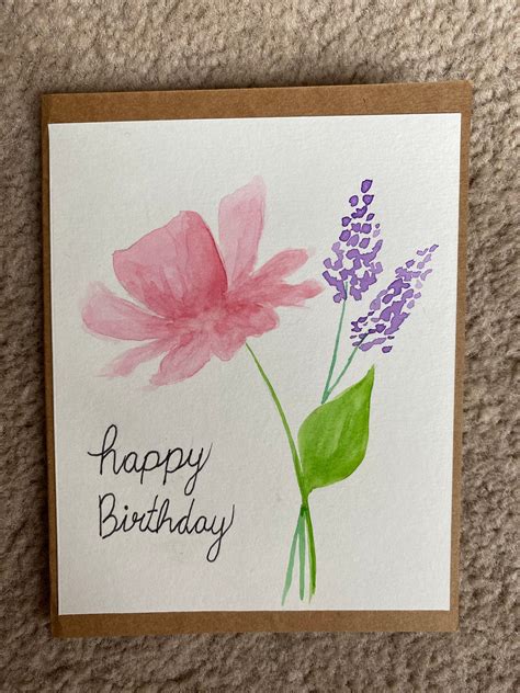 Custom Birthday Card, Watercolour Painting - Etsy Canada | Watercolor ...